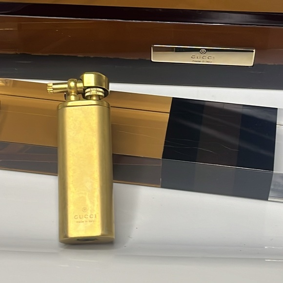 GUCCI VINTAGE CIGAR BOX W/LIGHTER - Picture 4 of 13